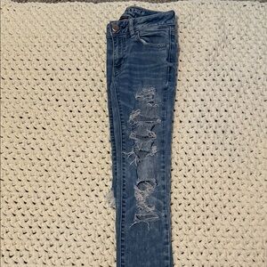 American Eagle Outfitters Women's Dark Blue Skinny Jeans